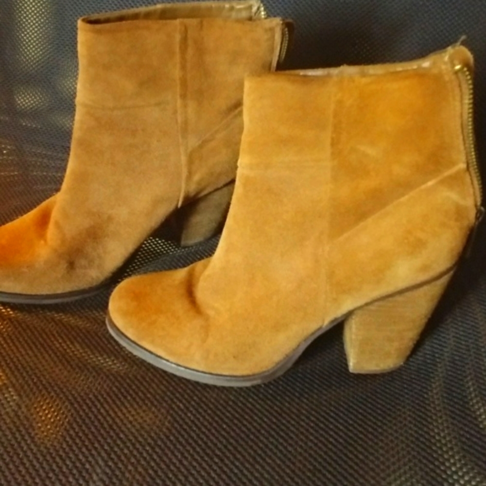 Leather Suede ankle boots